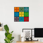 Celtic Crosses Poster<br><div class="desc">Ein Design mit einer ganzen Reihe von farbenfrohen keltischen Kreuzen. Dieses Design sieht auf diesem Poster wirklich effektiv aus</div>