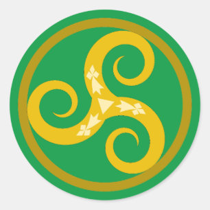 Celtic Decorative Gold Triskele Symbol Runder Aufkleber