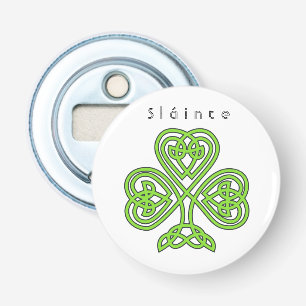 Celtic Design Kleeblatt St. Patrick's Day Slainte Flaschenöffner