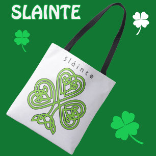 Celtic Design Kleeblatt St. Patrick's Day Slainte  Tasche