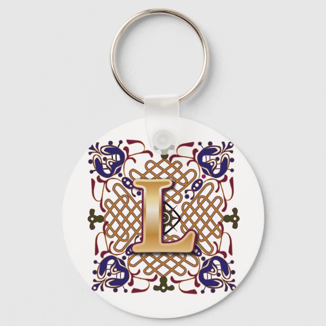 Celtic Design Letter L Schlüsselanhänger (Vorderseite)