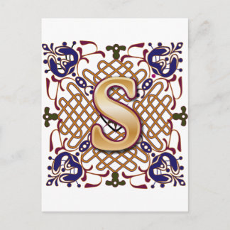 Celtic Design Letter S Postkarte