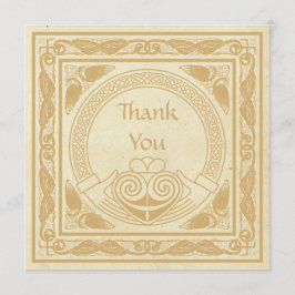 Celtic Design mit Claddagh Wedding Danke