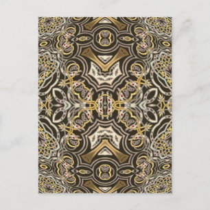 Celtic Dragon Delight Kaleidoscope Mandala Postkarte