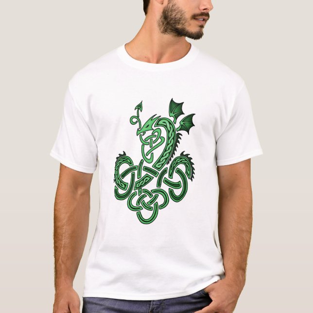 Celtic Dragon - Green T-Shirt (Vorderseite)