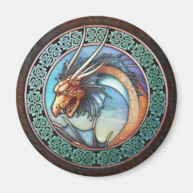Celtic Dragon Magnet (Vorne)