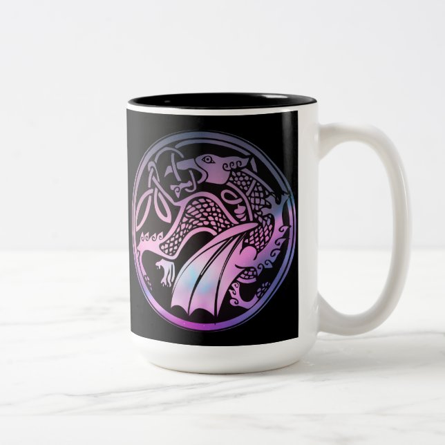 Celtic Dragon Round Coffee Tasse (Rechts)