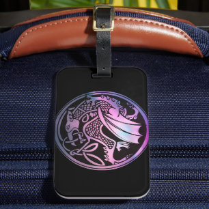 Celtic Dragon Round Gepäckanhänger