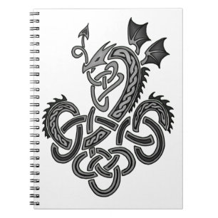 Celtic Dragon - Silver Notizblock