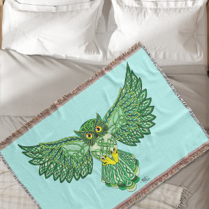 Celtic Flight Owl Green Decke