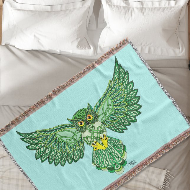 Celtic Flight Owl Green Decke (Von Creator hochgeladen)
