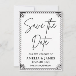Celtic Frame Wedding Save the Date Card