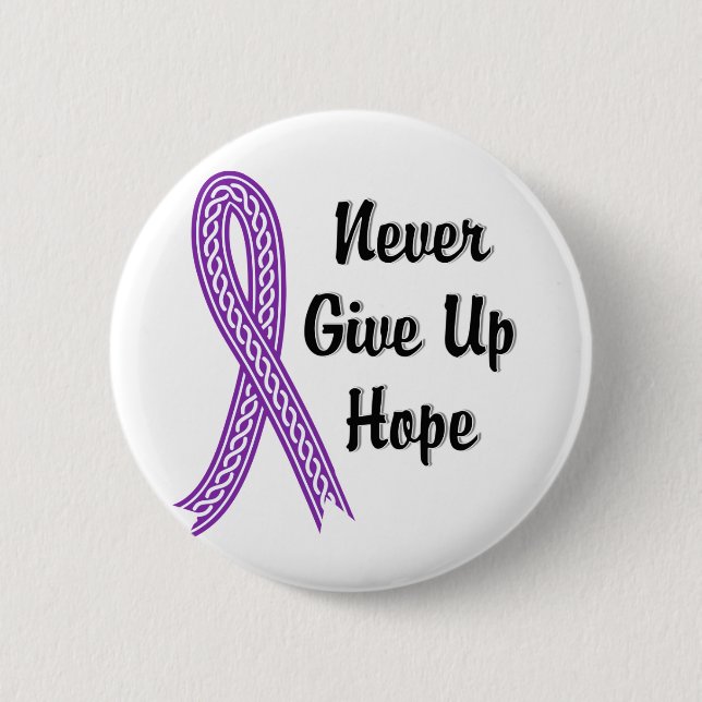 Celtic geben nie Hoffnungs-Alzheimerkrankheit auf Button (Vorderseite)