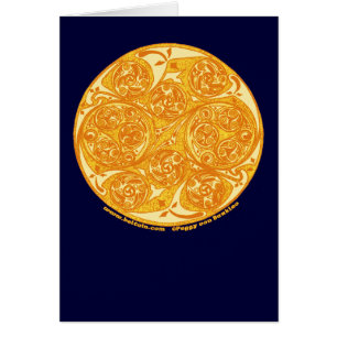 Celtic-gewundene Karte, Sun-Mandala-Entwurf