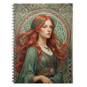 Celtic Girl Spiral Notebook 7 Notizblock