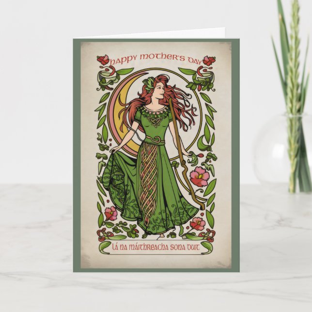 Celtic Goddess Irish Mother Day Karte (Vorderseite)