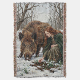 Celtic Goddess & Wild Boar Decke