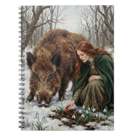 Celtic Goddess & Wild Boar Notizblock