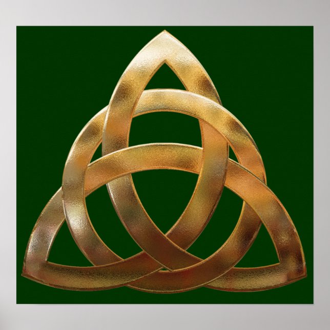 Celtic Gold Trinity Knot Poster (Vorne)