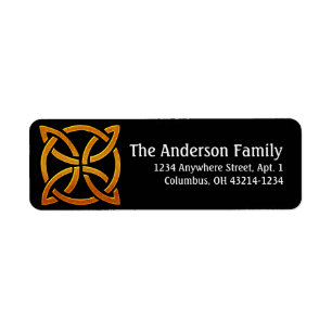 Celtic Golden D4 Irish Rücksendeadressen-Aufkleber
