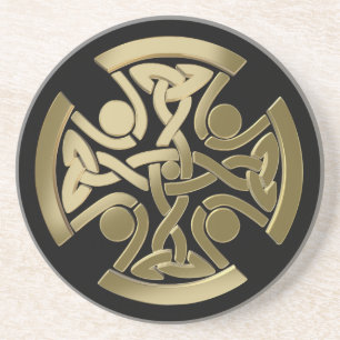 Celtic golden knot getränkeuntersetzer