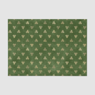 Celtic Green Gold Triple Spiral Seidenpapier
