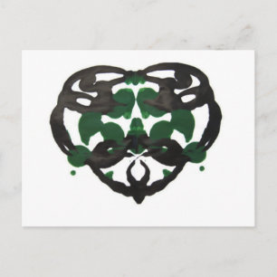 Celtic Green Inkblot Postkarte