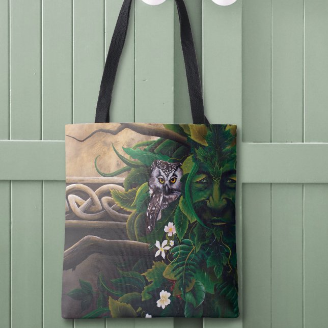 Celtic Green Man Owl Tasche (Von Creator hochgeladen)