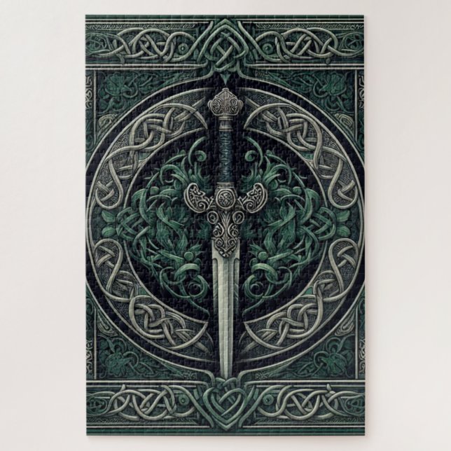 Celtic Green und Silver Sword (Vertikal)