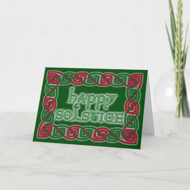 Celtic Happy Solstice Grußkarte Feiertagskarte (Vorderseite)
