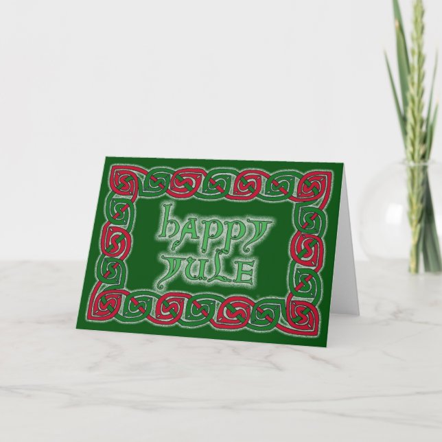 Celtic Happy Weihnachten Grußkarte (Vorderseite)