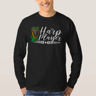 Celtic Harp Instrument Plucked String Harpist Musi T-Shirt