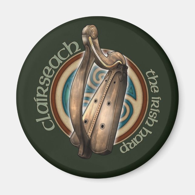 Celtic Harp Magnet (Vorne)