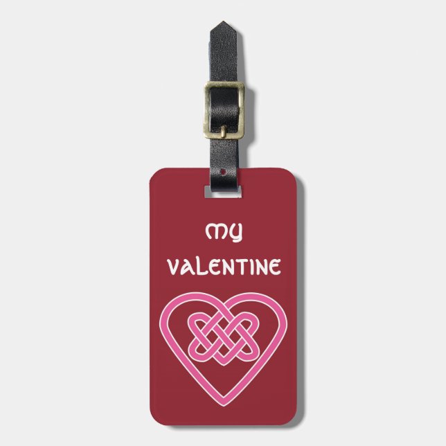 Celtic Heart Luggage Tag Gepäckanhänger (Vorderseite vertikal)