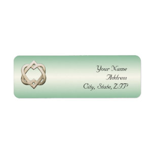 Celtic Hearts on Green Gradient