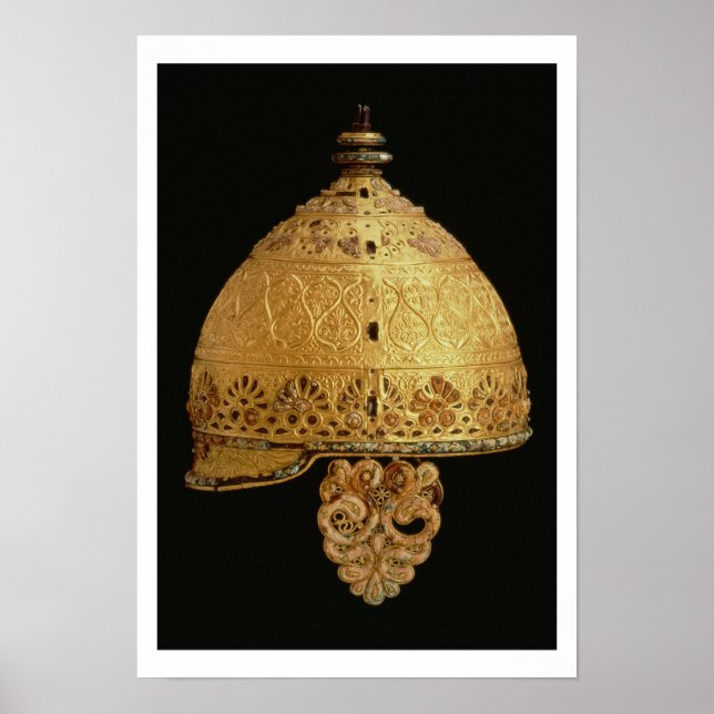 Celtic Helm gefunden in Agris, Charante, 4. Jahrhu Poster (Vorne)
