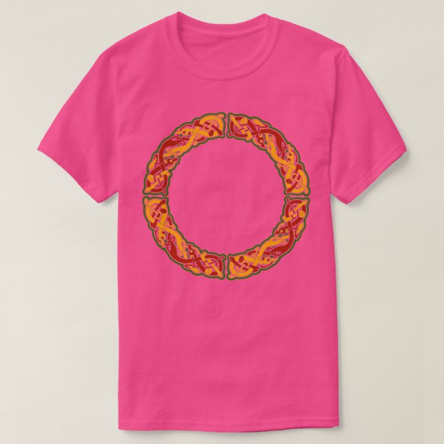 Celtic Hund Round Design T-Shirt (Design vorne)