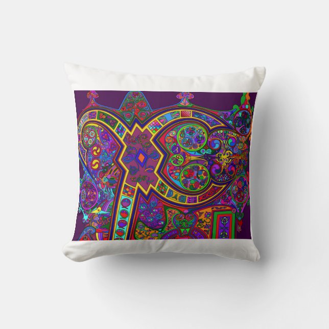 Celtic Inspiriert Throw Kissen (Vorderseite)