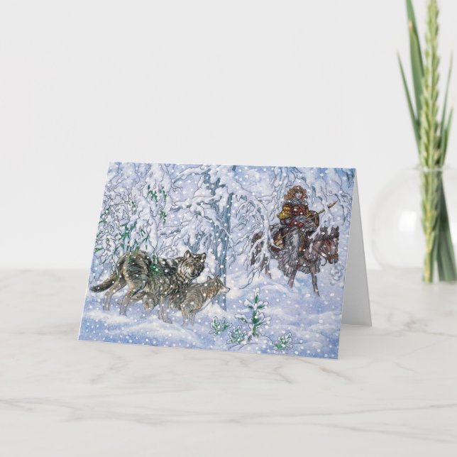 Celtic Irish Christmas Card Nessa Feiertagskarte (Vorderseite)