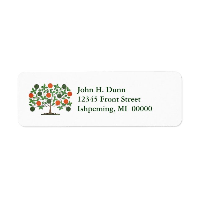 Celtic Irish Family Tree Green & Orange Labels (Vorne)