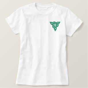 Celtic Irish Green Sign Symbol Muster Besticktes T-Shirt