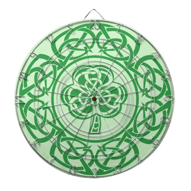 Celtic Irish Shamrock Shield Traditional Irish  Dartscheibe (vorne)