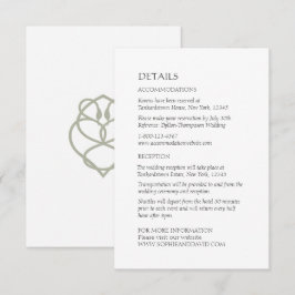 Celtic Irish Swan Liebe Knot Wedding Details Begleitkarte