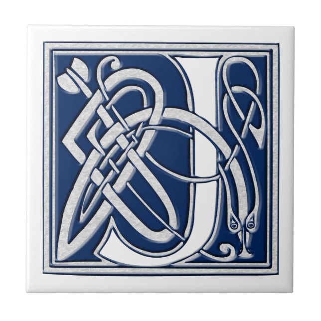 Celtic J Monogram Fliese (Vorderseite)