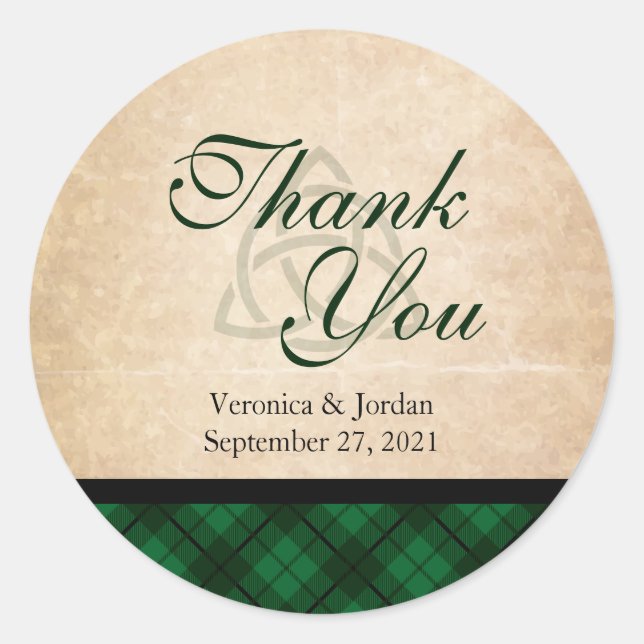 Celtic Kariert Danke, Stickers (Vorderseite)