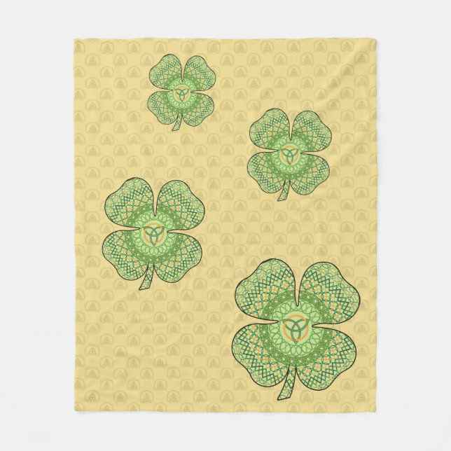 Celtic Kleeblatt Fleece Blanket (Vorderseite)