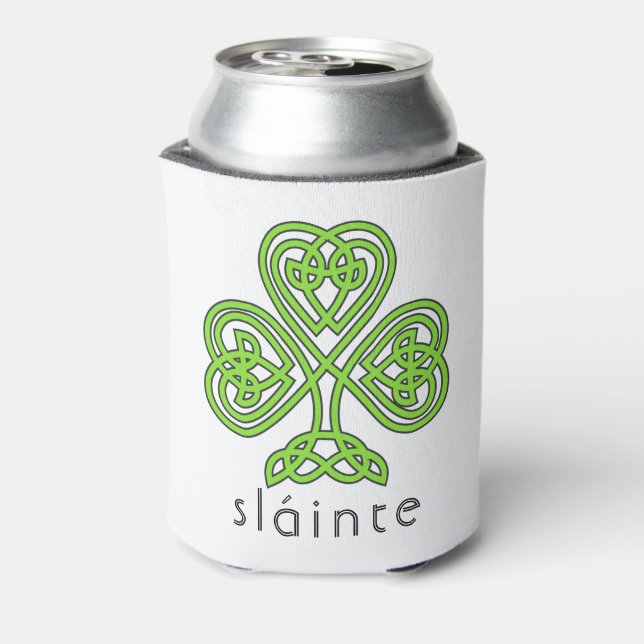 Celtic Kleeblatt Green Slainte St. Patrick's Day Dosenkühler (Kanne Rückseite)