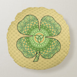 Celtic Kleeblatt Round Pillow Rundes Kissen