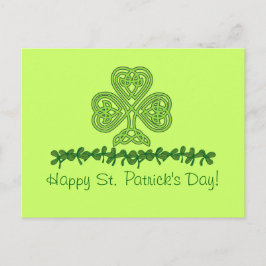 Celtic Kleeblatt St. Patrick's Day Postcard Postkarte
