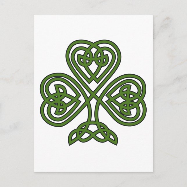 Celtic Kleeblatt - St Patricks Day Postkarte (Vorderseite)